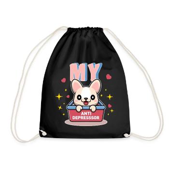My Antidepressor Cadeau Amoureux des Animaux Chien - Sac de sport léger - noir - Devant