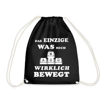 Lustiger Gamer Spruch Gaming Zocker zocken eSports - Turnbeutel - Schwarz - Vorne