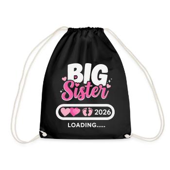 Grande soeur Chargement 2026 | Chemise d’annonce - Sac de sport léger - noir - Devant