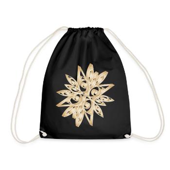 Étoile en filigrane à l’aspect quilling – motif de Noël - Sac de sport léger - noir - Devant
