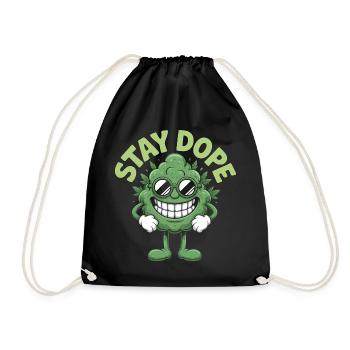 Stay D*pe - Mèmes Amusants Sur Le Cannabis - Sac de sport léger - noir - Devant