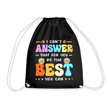 Teacher Exam - Drawstring Bag - black - Front