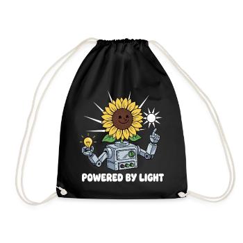 Sunflower Robot Light Ideas - Drawstring Bag - black - Front