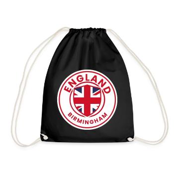 British badge in red, white, blue - Drawstring Bag - black - Front