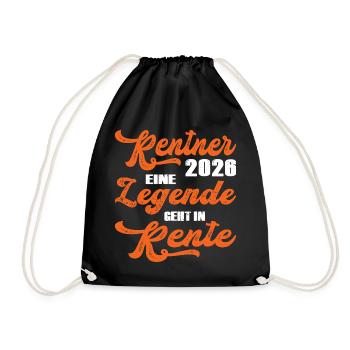 Typographie rétro orange 2028 Retraité 2026 - Sac de sport léger - noir - Devant