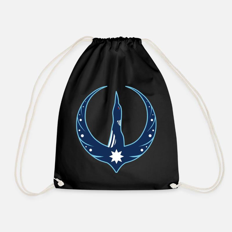 Minnesota Rebellion Loon - Drawstring Bag - black
