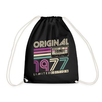 Cadeau d’anniversaire Born Vintage 1977 - Sac de sport léger - noir - Devant