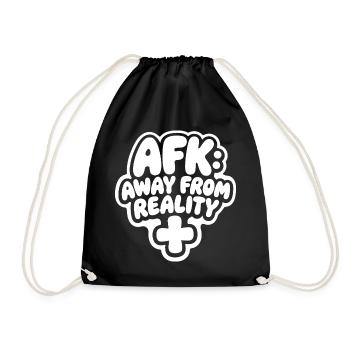 AFK loin de la réalité - Sac de sport léger - noir - Devant