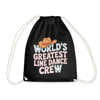 Weltweit Beste Line Dance Crew - Turnbeutel - Schwarz - Vorne