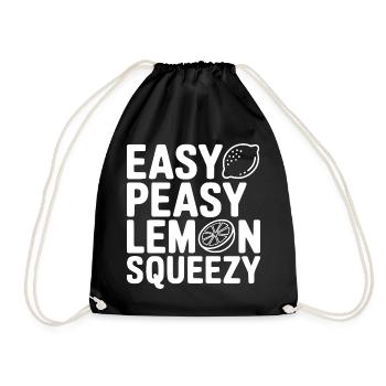Facile à presser un citron facile - Sac de sport léger - noir - Devant