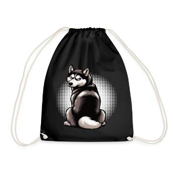 Husky Huskies Husky Owners Husky Owners Husky Fans - Drawstring Bag - black - Front