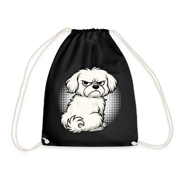 Malteser Maltese Owner Maltese Lovers - Drawstring Bag - black - Front