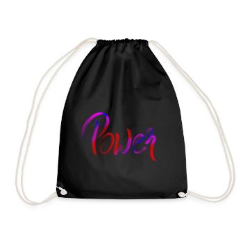 power - Drawstring Bag - black - Front