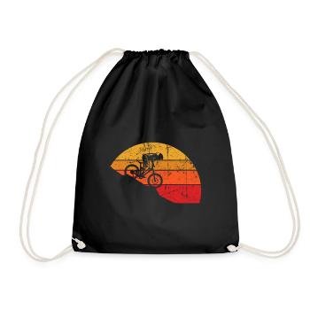 Mountain bike downhill MTB - Drawstring Bag - black - Front