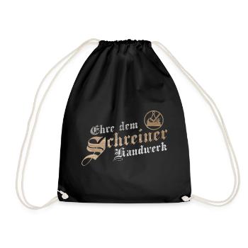 Ehre dem Handwerk Schreiner Zunftzeichen - Turnbeutel - Schwarz - Vorne