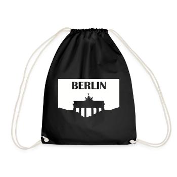 Porte de Brandebourg de Berlin blanc - Sac de sport léger - noir - Devant