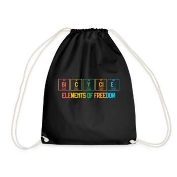 Bicycle The Elements of Freedom Periodic Table - Drawstring Bag - black - Front