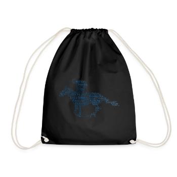 Equestrian Equestrian Riding Women Show Jumping - Drawstring Bag - black - Front