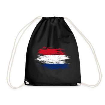 Drapeau hollandais utilisé - Sac de sport léger - noir - Devant
