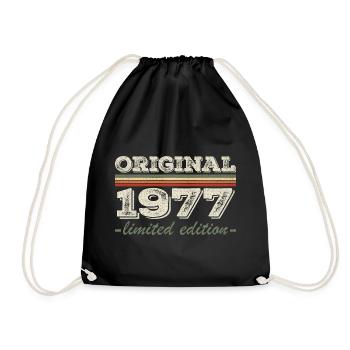 Legend since 1977 Born 1977 Birthday 1977 - Drawstring Bag - black - Front