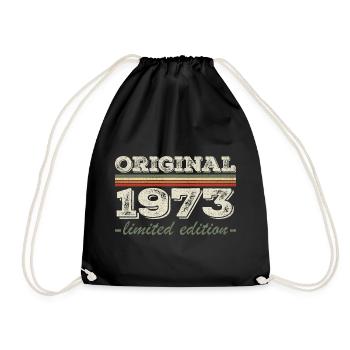 Legende seit 1973 Geboren 1973 Geburtstag 1973 - Turnbeutel - Schwarz - Vorne