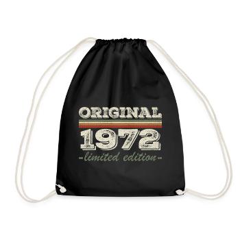 Legend since 1972 Born 1972 Birthday 1972 - Drawstring Bag - black - Front