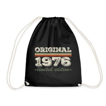 Legende seit 1976 Geboren 1976 Geburtstag 1976 - Turnbeutel - Schwarz - Vorne