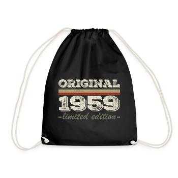 Legend since 1959 Born 1959 Birthday 1959 - Drawstring Bag - black - Front