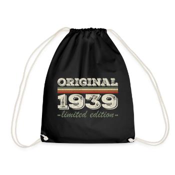 Legend since 1939 Born 1939 Birthday 1939 - Drawstring Bag - black - Front
