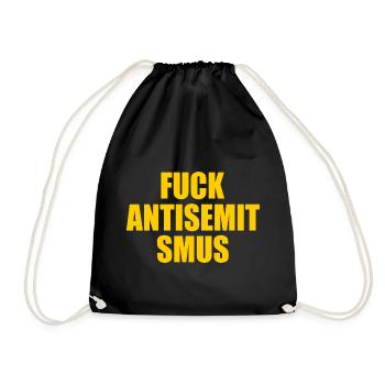fuck antisemitismus - Drawstring Bag - black - Front