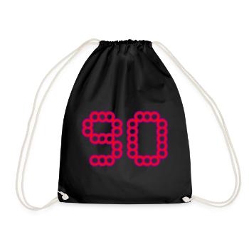 90. 90 ANS. 90e ANNIVERSAIRE. ANNIVERSAIRE 90 ANS. - Sac de sport léger - noir - Devant