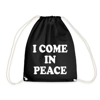 i come in peace im peace couple - Drawstring Bag - black - Front