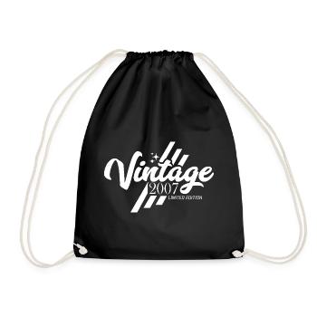 Anniversaire Vintage Vintage Rétro 2007 - Sac de sport léger - noir - Devant