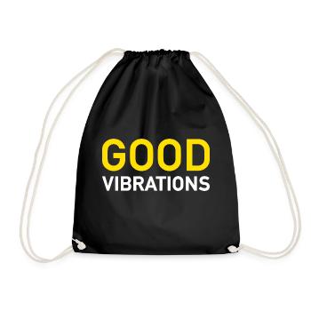 Good Vibrations - Drawstring Bag - black - Front
