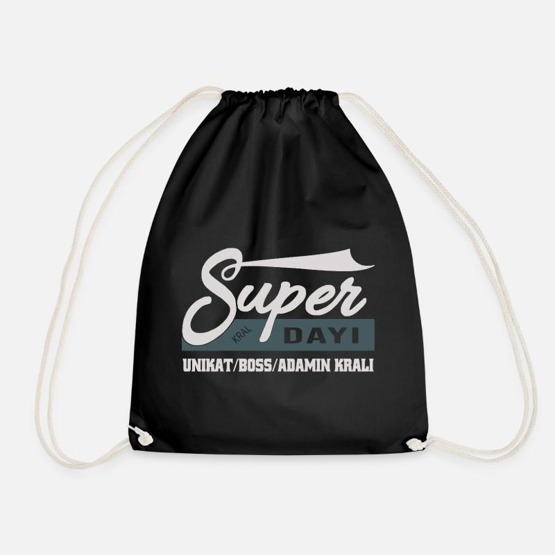 Mein Super Dayi, einzigartig und Chef Türk Onkel - Drawstring Bag - black