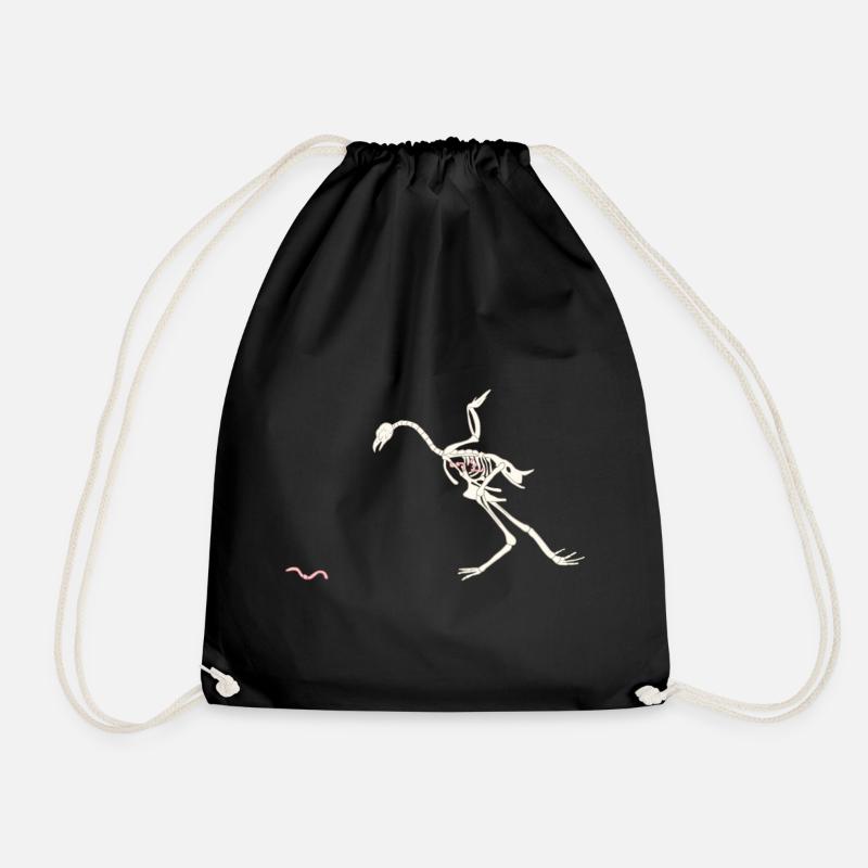 Free and Happy Shelled Hen - Drawstring Bag - black