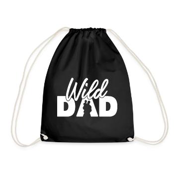 Wild Dad Vaterabenteuer Silhouette - Turnbeutel - Schwarz - Vorne