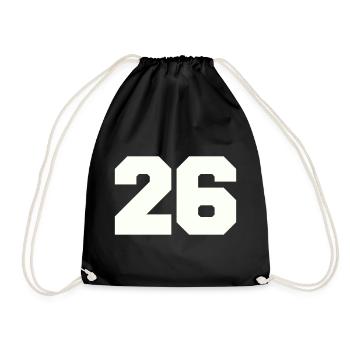 26 - Drawstring Bag - black - Front