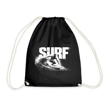 Cadeau de surf Surf Surf Surf de plage surfant de surf - Sac de sport léger - noir - Devant