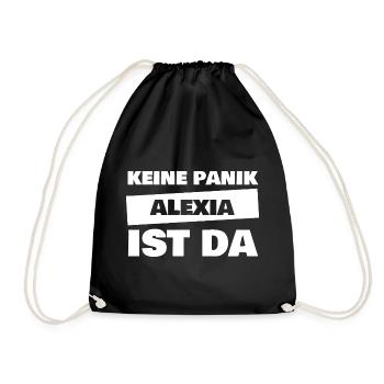 Alexia als Name - Turnbeutel - Schwarz - Vorne
