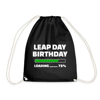 Chargement de l’anniversaire du jour bissextile - Sac de sport léger - noir - Devant