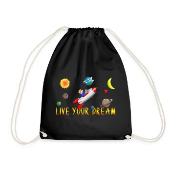 vivez votre rêve - Sac de sport léger - noir - Devant