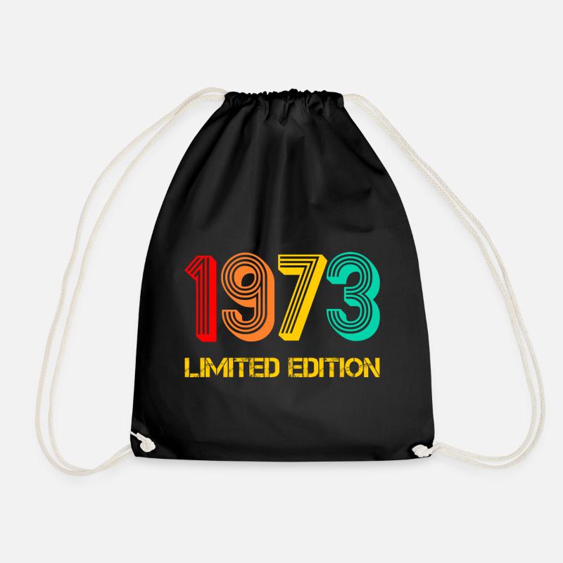 1973 limited Edition Geburt 1973 geboren Geschenk - Turnbeutel - Schwarz