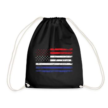 Pays-Bas États-Unis Amérique Drapeau Drapeau Racines Sport - Sac de sport léger - noir - Devant
