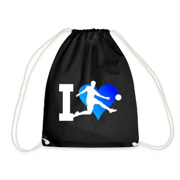 Men's Footballer Football Player Football - Drawstring Bag - black - Front