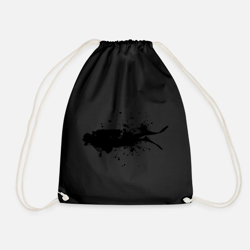 Plongée Dames Plongeur Plongeurs Plongée Libre - Sac de sport léger - noir