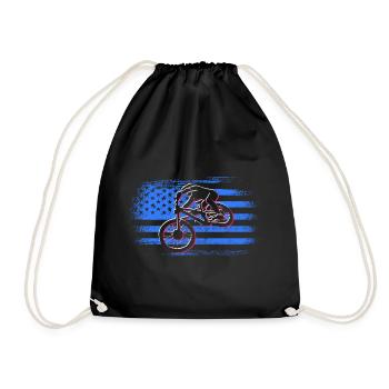 Bike USA Flag Mountain Bike Mountain Bike Mountain Bike - Sac de sport léger - noir - Devant