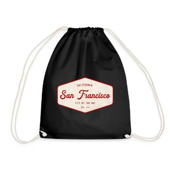 San Francisco Vintage Sign - Drawstring Bag - black - Front