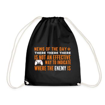 Indication pour trouver l’ennemi - Sac de sport léger - noir - Devant