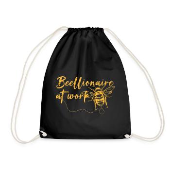 Beellionaire at Work - Drawstring Bag - black - Front